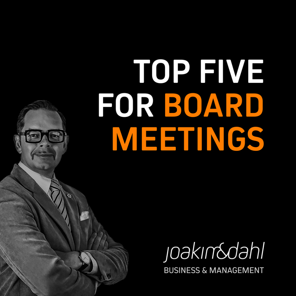 Top Five Essentials for Effective Board Meetings